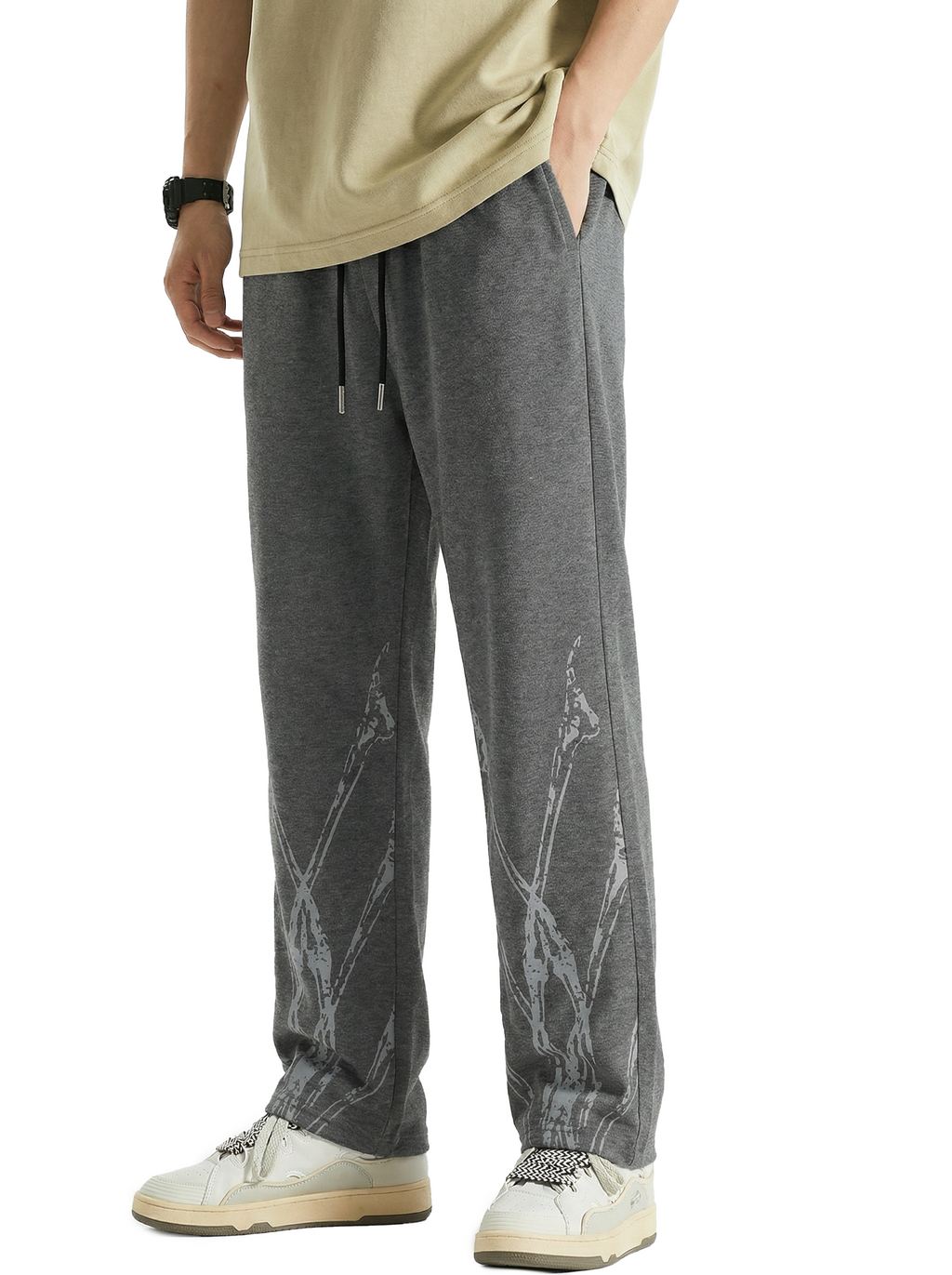 Gray Track pants comfortable