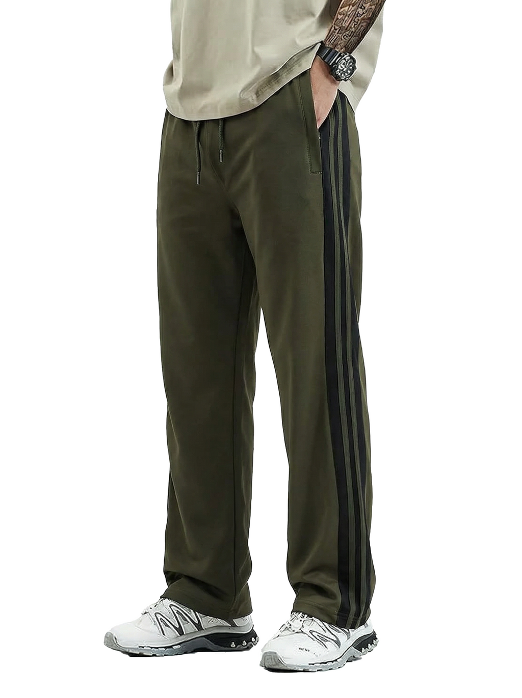 Olive casual track pant