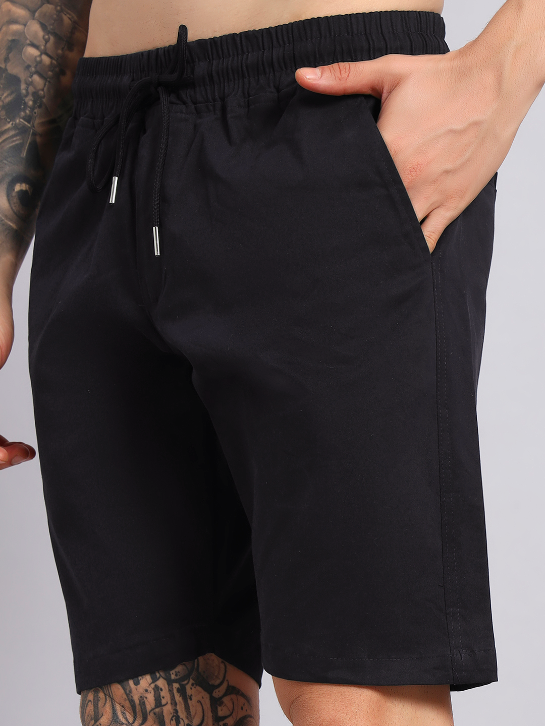 Side pocket shorts Black