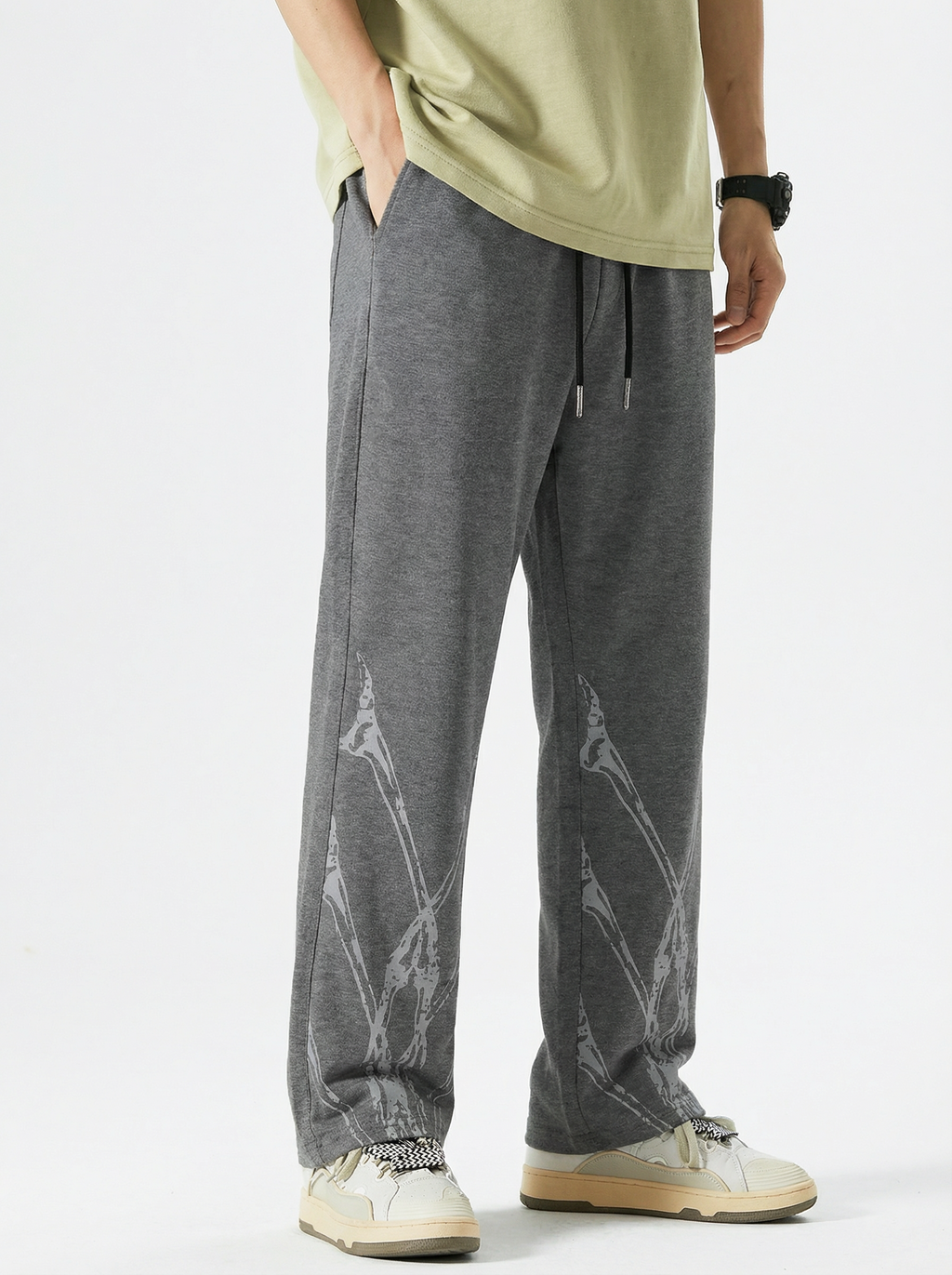 Gray gym pants