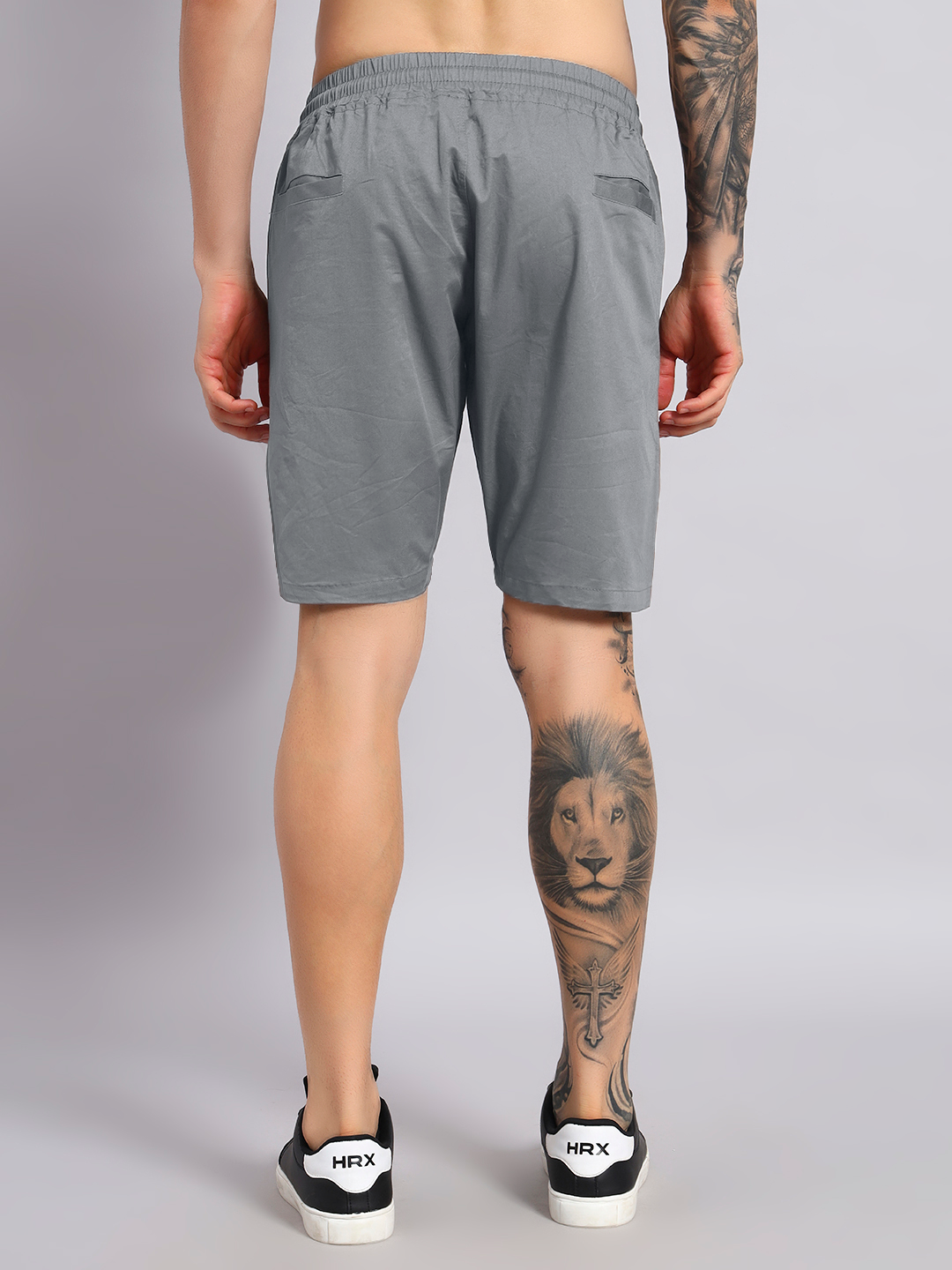 Drawstring Shorts Men Grey
