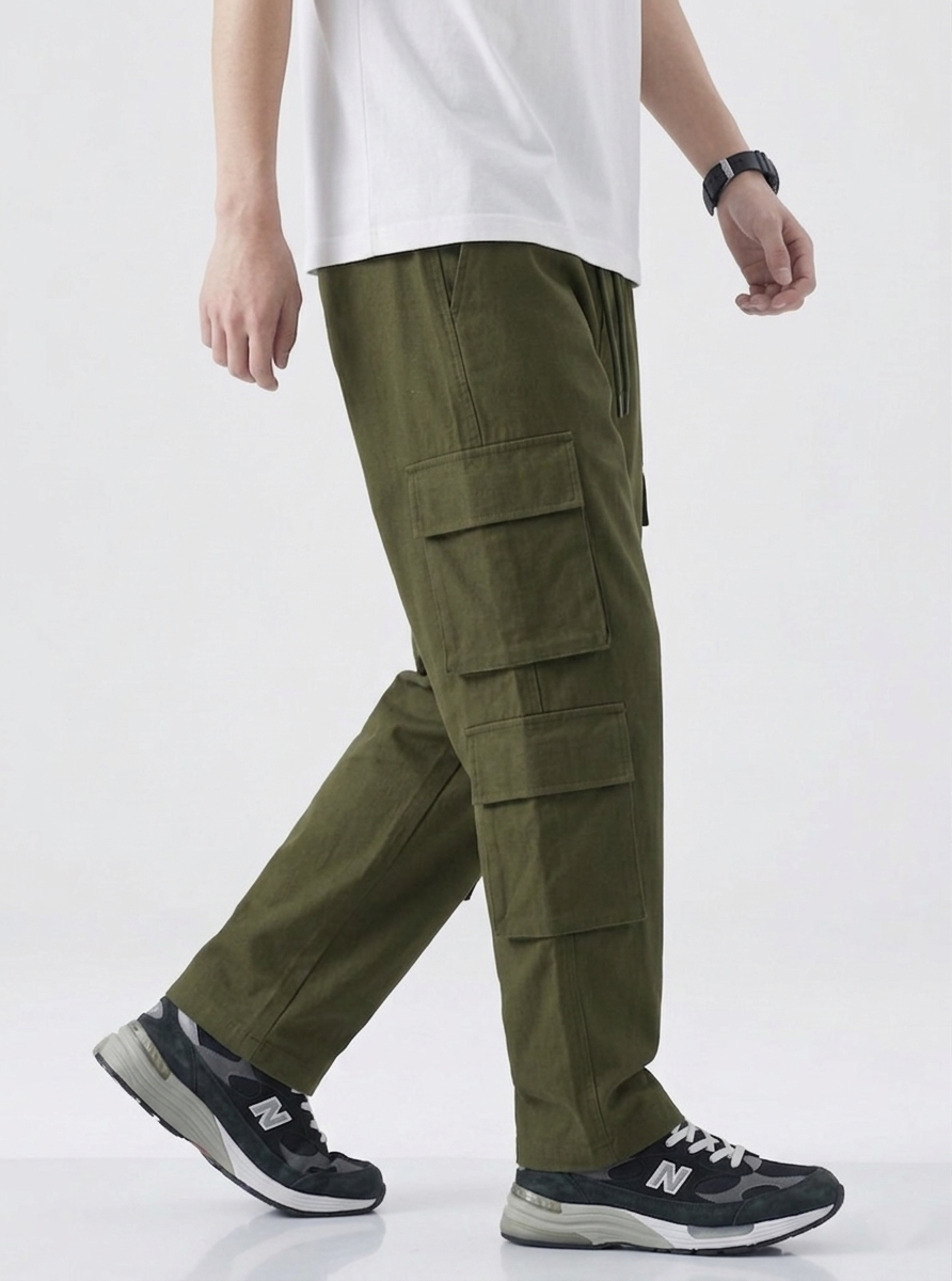 8 pocket Olive cargo