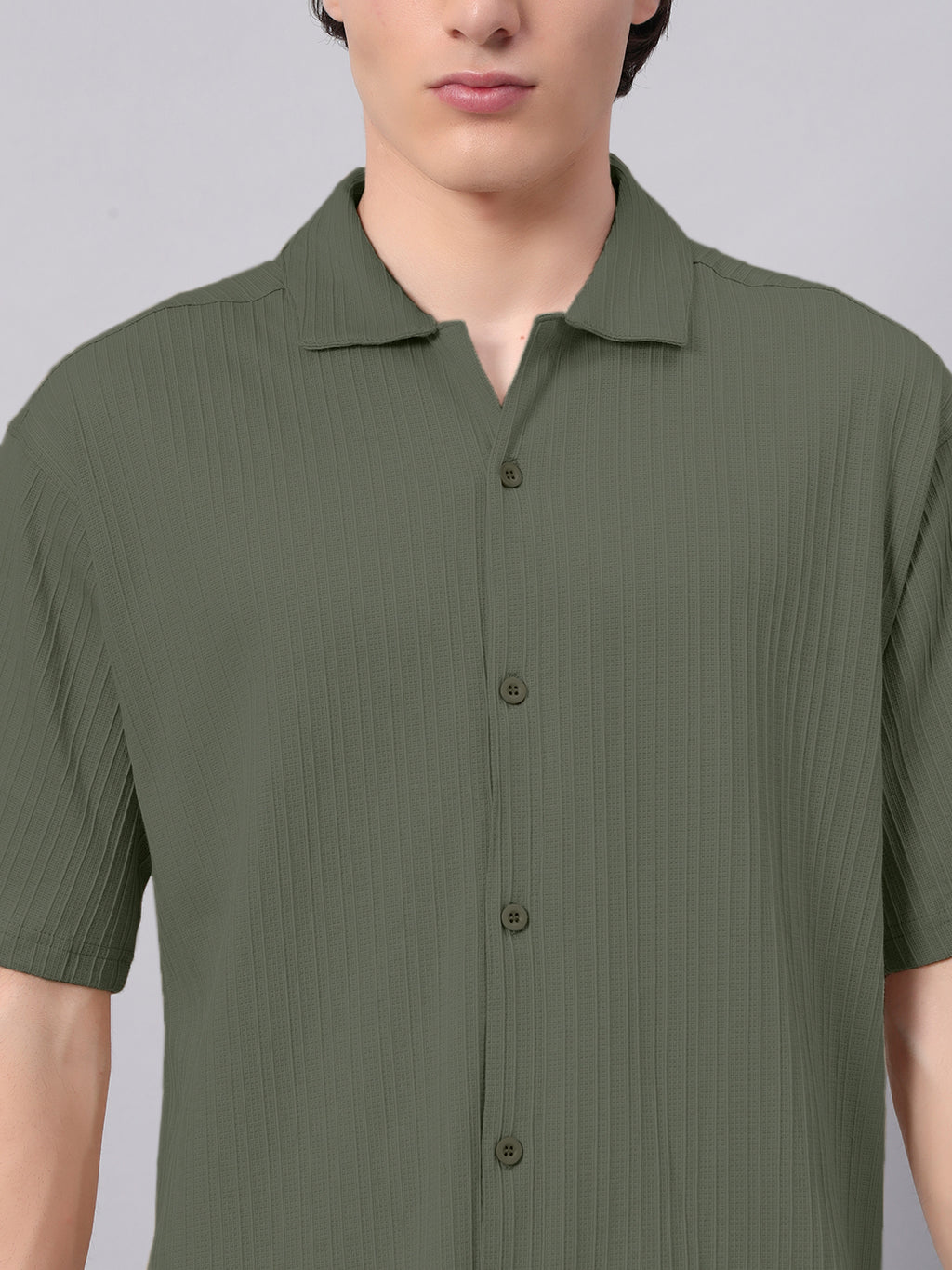 oversized shirt casual olive green