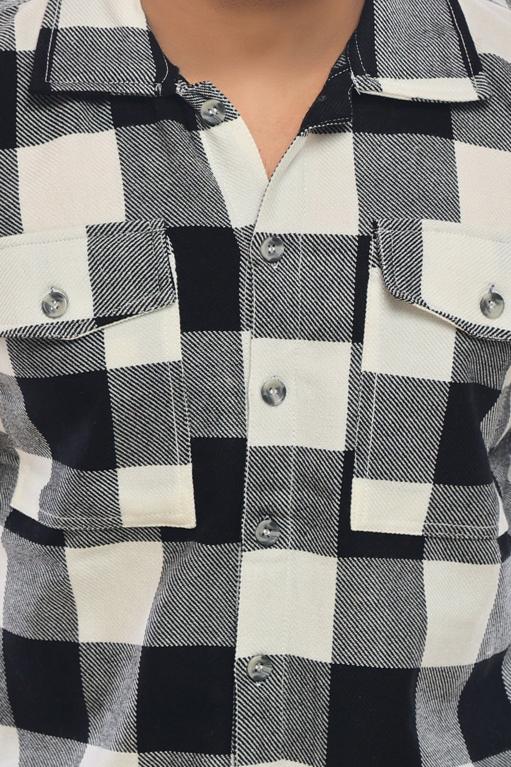 Casual overshirt Black and White