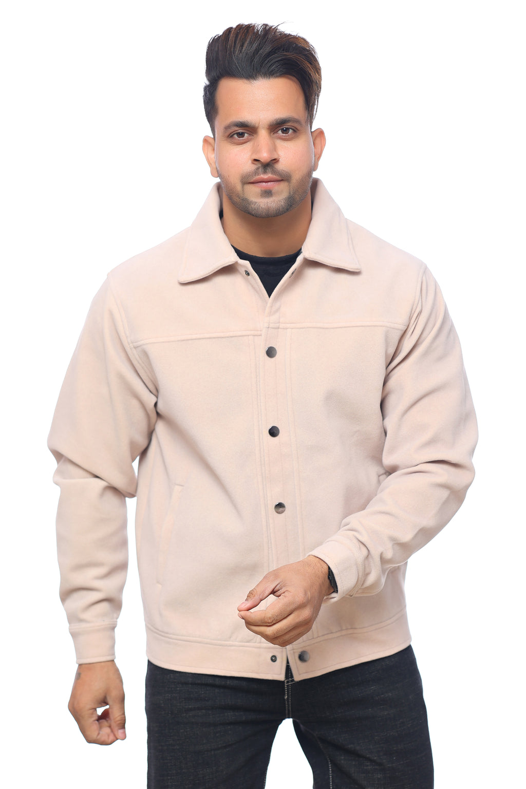 Cuff button Jacket beige