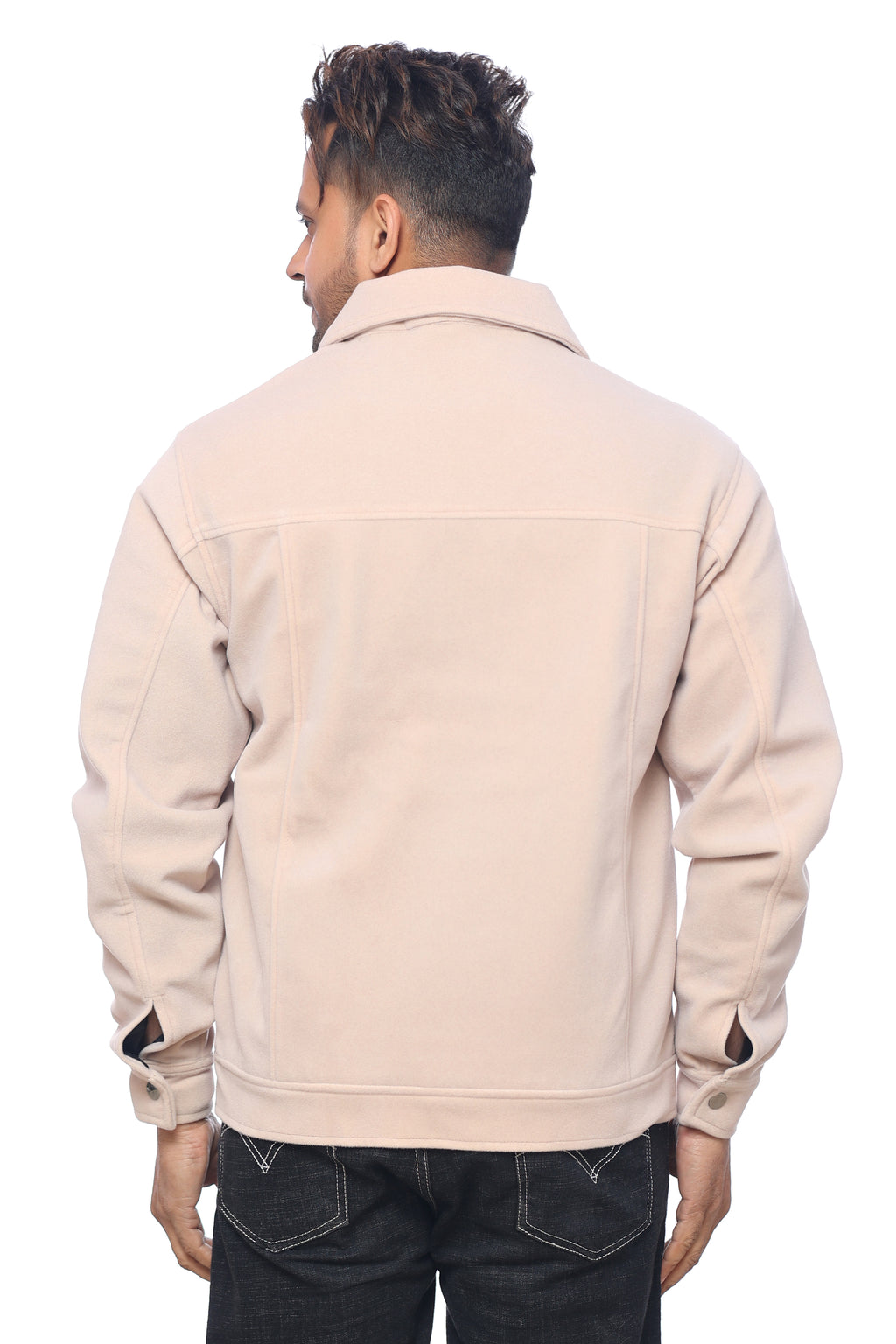 self design jacket beige