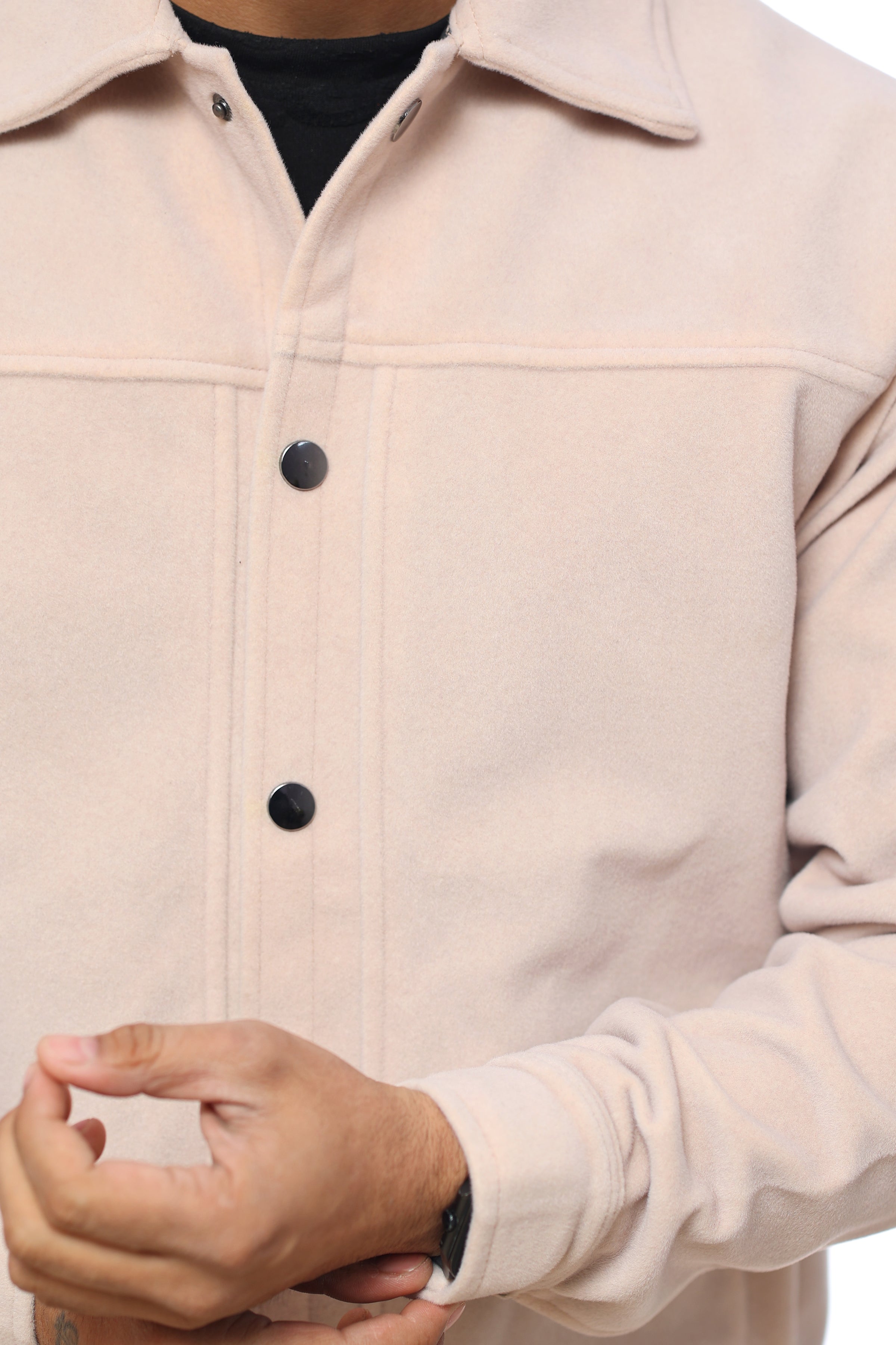 Stylish button jacket beige