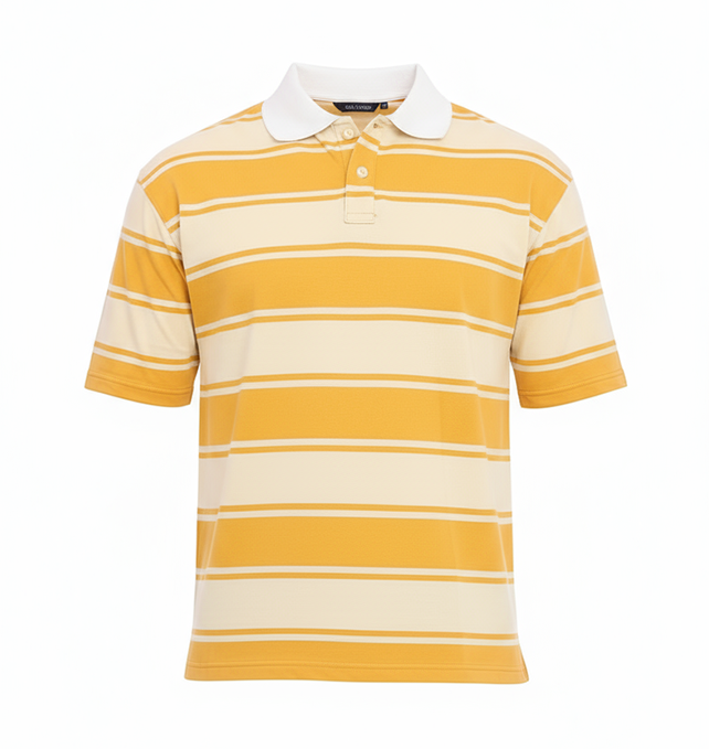 Stylish polo man Mustard