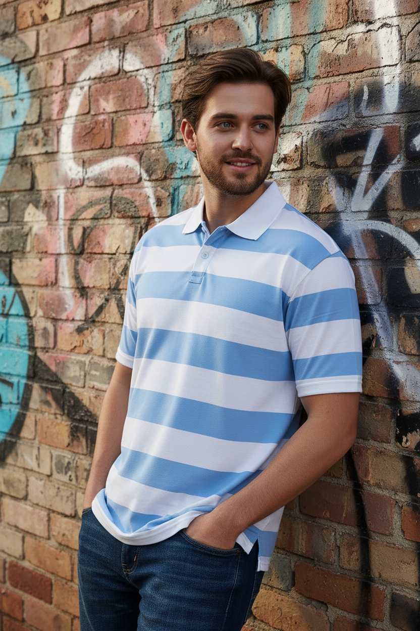 men's gift polo blue