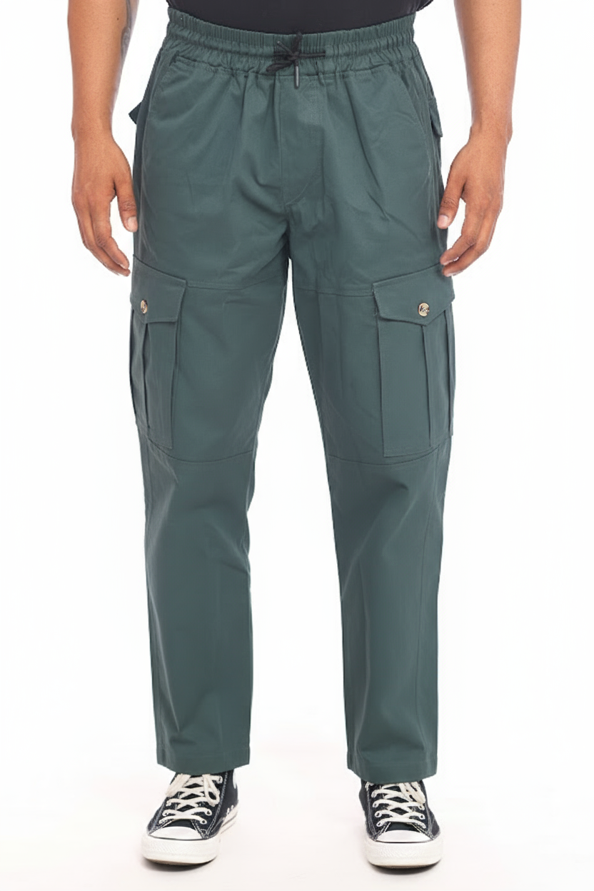 straight fit cargo pants men green