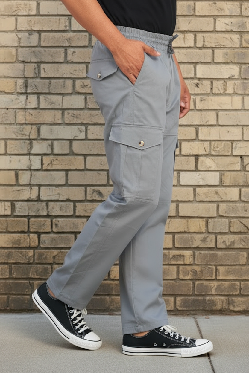 Drawstring Cargo pant Grey